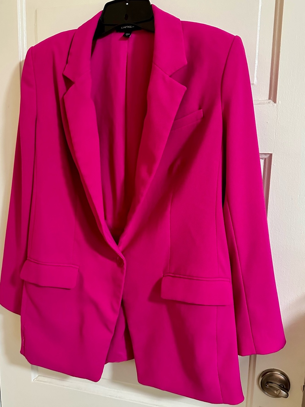Express: Bright Pink Women's Blazer Jacket - by EXPRESS